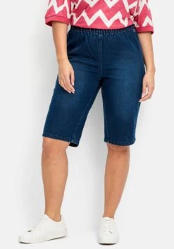 Sheego Schmale Jeans-Bermudas, Mit Gummibund 13 Sheego Schmale Jeans-Bermudas, Mit Gummibund -Sheego Verkaufsgeschäft 14877300330 04PN4 01 SH
