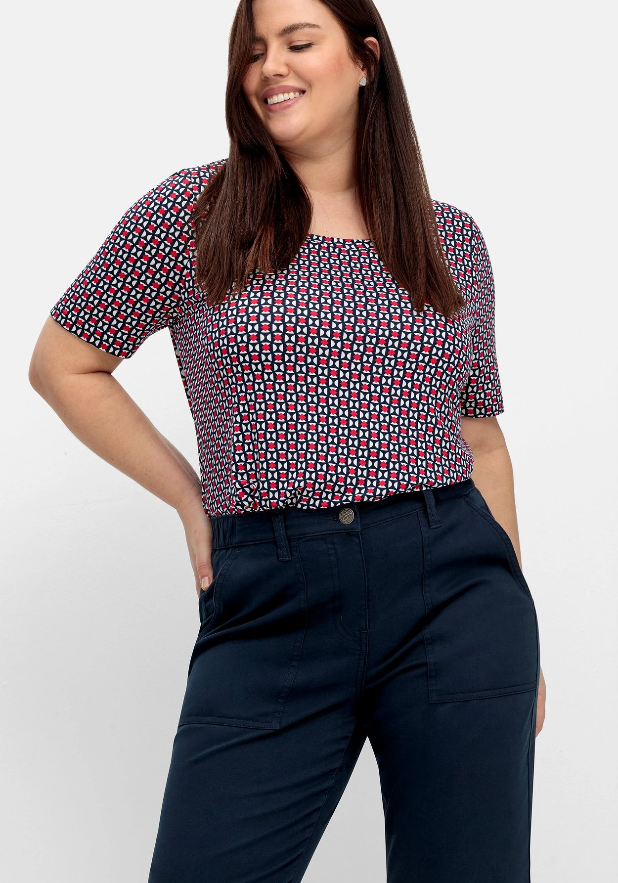 Sheego 7/8-Cargohose Mit Gummibund Und Elastischem Saum 9 Sheego 7/8-Cargohose Mit Gummibund Und Elastischem Saum – Bild 7