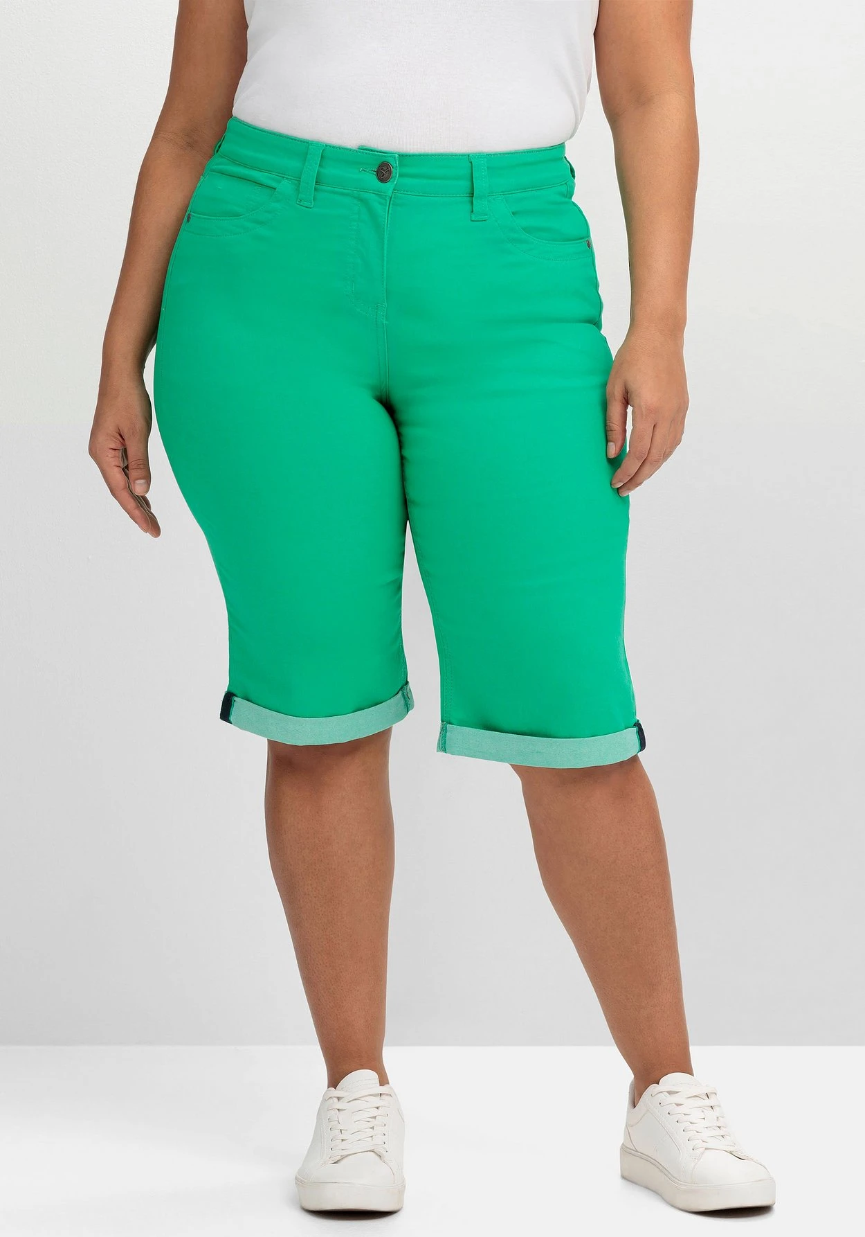 Sheego Bermudas Mit Fixiertem Aufschlag 7 Sheego Bermudas Mit Fixiertem Aufschlag – Bild 5