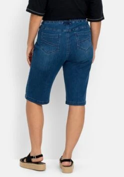 Sheego Jeans-Bermudas Mit Gummibund Und Teilungsnähten 11 Sheego Jeans-Bermudas Mit Gummibund Und Teilungsnähten -Sheego Verkaufsgeschäft 14880400053 04PNB 01 SH