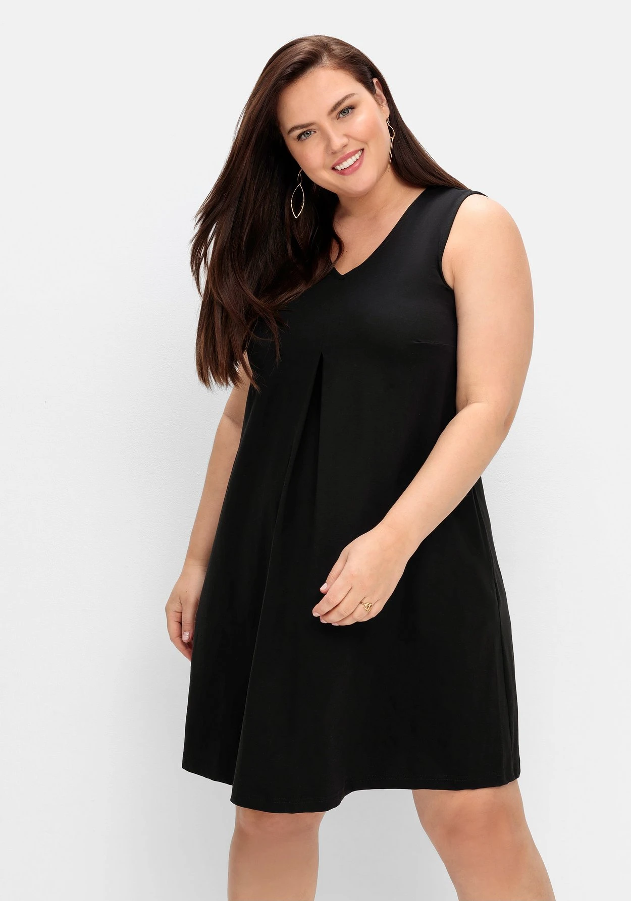 Sheego Ärmelloses Jerseykleid Mit Taschen, In A-Linie 8 Sheego Ärmelloses Jerseykleid Mit Taschen, In A-Linie – Bild 6