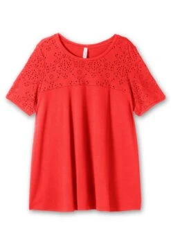 Sheego Shirt Mit Lasercut-Muster, In A-Linie -Sheego Verkaufsgeschäft 14886400262 04Q66 00 SH