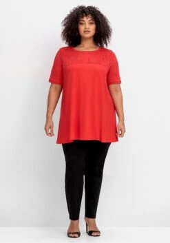 Sheego Shirt Mit Lasercut-Muster, In A-Linie -Sheego Verkaufsgeschäft 14886400262 04Q69 02 SH