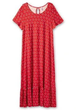 Sheego Jerseykleid In Maxilänge, Mit Volant Am Saum -Sheego Verkaufsgeschäft 14887502174 04Q54 00 SH