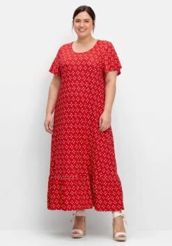 Sheego Jerseykleid In Maxilänge, Mit Volant Am Saum -Sheego Verkaufsgeschäft 14887502174 04Q5A 02 SH