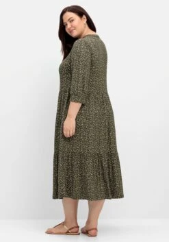 Sheego Jerseykleid Im Millefleursprint, Mit Stufenvolant -Sheego Verkaufsgeschäft 14889202126 04QDT 02 SH