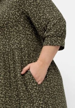 Sheego Jerseykleid Im Millefleursprint, Mit Stufenvolant -Sheego Verkaufsgeschäft 14889202126 04QDV 02 SH