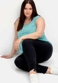 Sheego Leggings Mit Breitem Bund Und Raffung Am Saum -Sheego Verkaufsgeschäft 14890000289 04QBK 02 SH