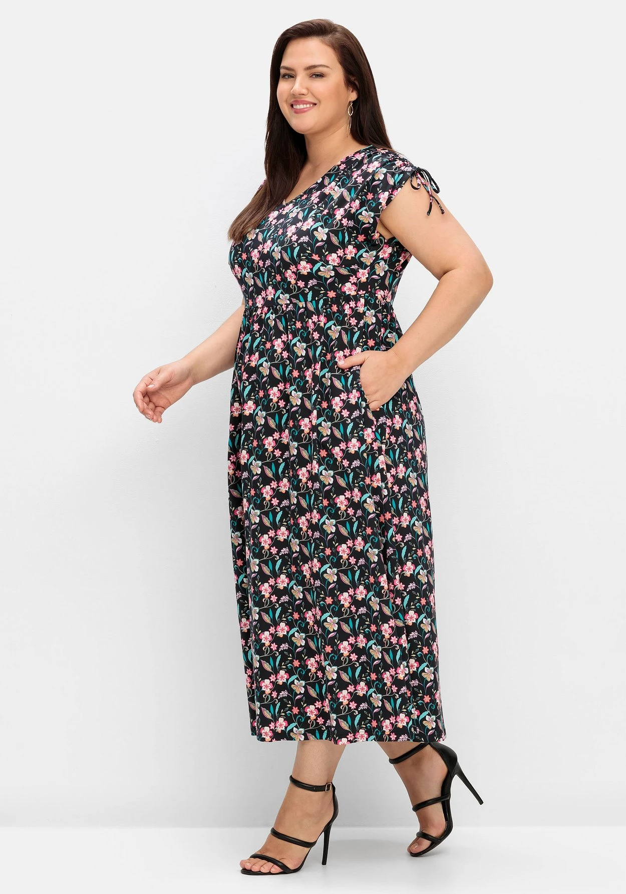 Sheego Jerseykleid Mit Blumenprint Und Weitem Rock 4 Sheego Jerseykleid Mit Blumenprint Und Weitem Rock – Bild 2