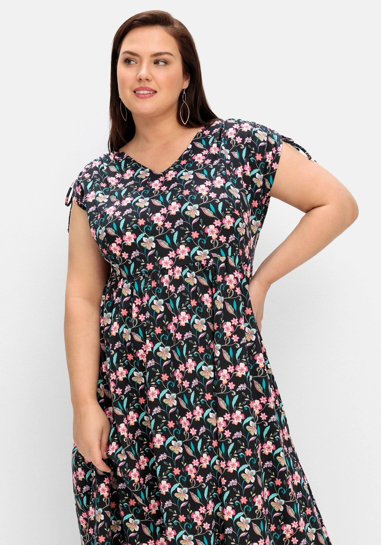 Sheego Jerseykleid Mit Blumenprint Und Weitem Rock 8 Sheego Jerseykleid Mit Blumenprint Und Weitem Rock – Bild 6