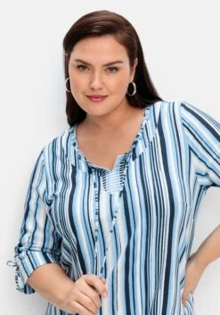 Sheego Midikleid Mit Streifen, In Leichter A-Linie 13 Sheego Midikleid Mit Streifen, In Leichter A-Linie -Sheego Verkaufsgeschäft 14895001971 04QRC 02 SH