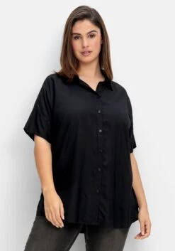 Sheego Bluse Mit überschnittenen Schultern