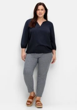 Sheego Tunika Mit Gummizugbund An 3/4-Arm Und Saum -Sheego Verkaufsgeschäft 14898800035 04QOO 02 SH