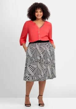 Sheego Bluse Mit Ziertape Am V-Ausschnitt -Sheego Verkaufsgeschäft 14899200262 04QN4 02 SH