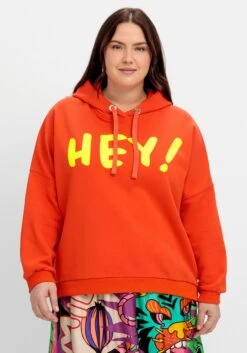Kapuzensweatshirt Mit Neon-Wordingprint