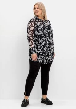 Sheego Floral Bedruckte Chiffonbluse Mit Unterziehtop -Sheego Verkaufsgeschäft 14903802231 04OWG 01 SH