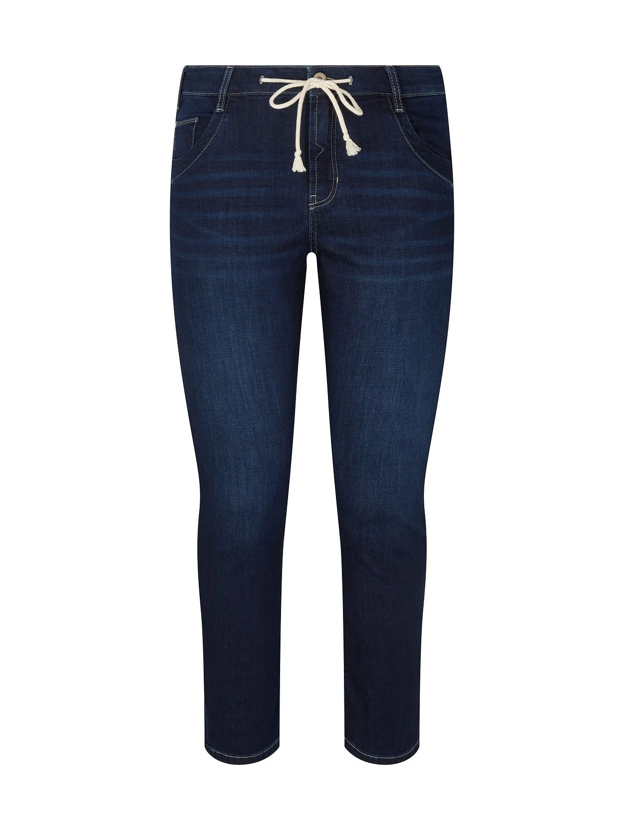 Schmale Jeans Mit Kordel Am Bund 6 Schmale Jeans Mit Kordel Am Bund – Bild 4