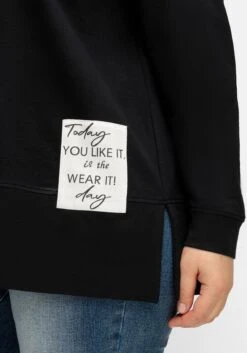Sheego Sweatshirt Mit Stehkragen Und Applikation Seitlich -Sheego Verkaufsgeschäft 14980300289 04T6Q 02 SH