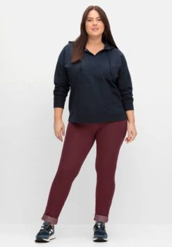 Sheego Leggings Mit Fixiertem Aufschlag Am Saum