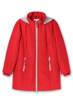 Sheego Leicht Wattierte Kapuzensteppjacke Mit Kontrastdetails -Sheego Verkaufsgeschäft 14984701758 04UZV 00 SH