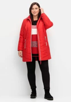 Sheego Leicht Wattierte Kapuzensteppjacke Mit Kontrastdetails -Sheego Verkaufsgeschäft 14984701758 04UZY 02 SH