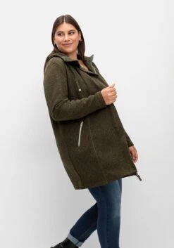 Sheego Fleecejacke Mit Kapuze, In Melange-Optik 13 Sheego Fleecejacke Mit Kapuze, In Melange-Optik -Sheego Verkaufsgeschäft 14997502129 04U1B 02 SH