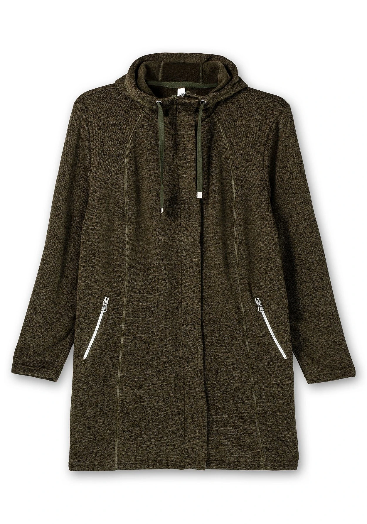 Sheego Fleecejacke Mit Kapuze, In Melange-Optik 5 Sheego Fleecejacke Mit Kapuze, In Melange-Optik – Bild 3