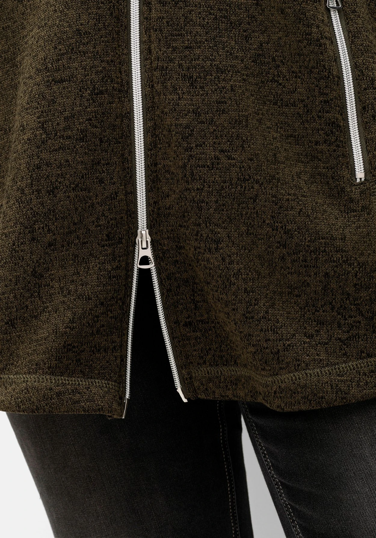 Sheego Fleeceweste Mit Stehkragen, In Melange-Optik 7 Sheego Fleeceweste Mit Stehkragen, In Melange-Optik – Bild 5