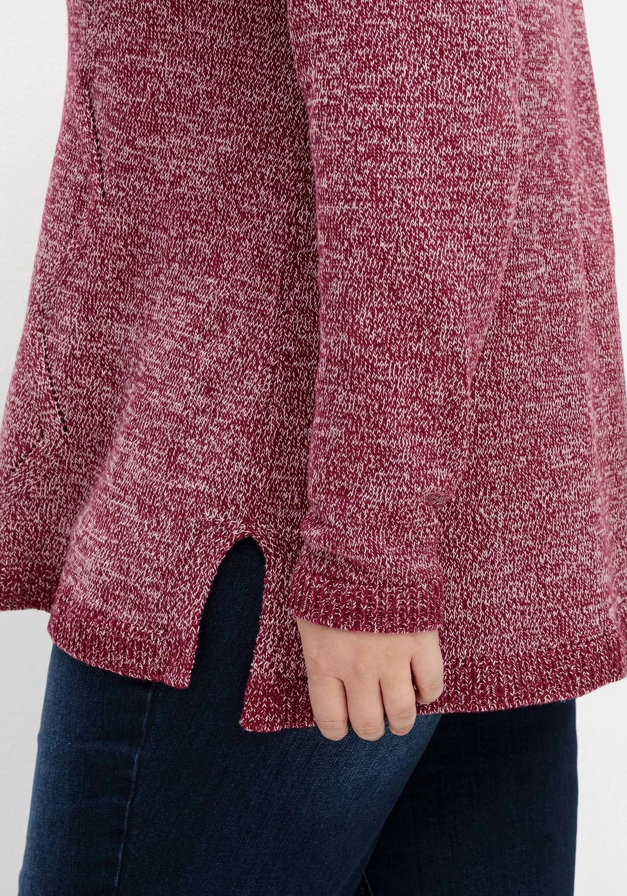 Sheego Melierter Pullover In A-Linie, Flauschige Qualität 7 Sheego Melierter Pullover In A-Linie, Flauschige Qualität – Bild 5