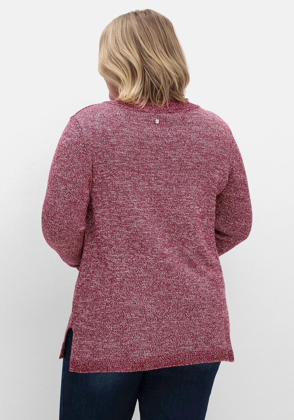 Sheego Melierter Pullover In A-Linie, Flauschige Qualität 4 Sheego Melierter Pullover In A-Linie, Flauschige Qualität – Bild 2