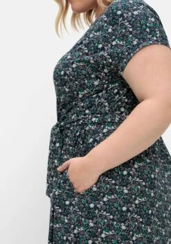 Sheego Jerseykleid Mit Blumenprint Und Bindegürtel -Sheego Verkaufsgeschäft 14999402119 04TS7 02 SH