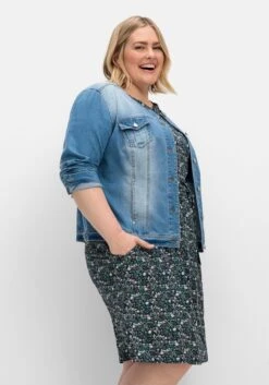 Sheego Jerseykleid Mit Blumenprint Und Bindegürtel -Sheego Verkaufsgeschäft 14999402119 04TS8 02 SH