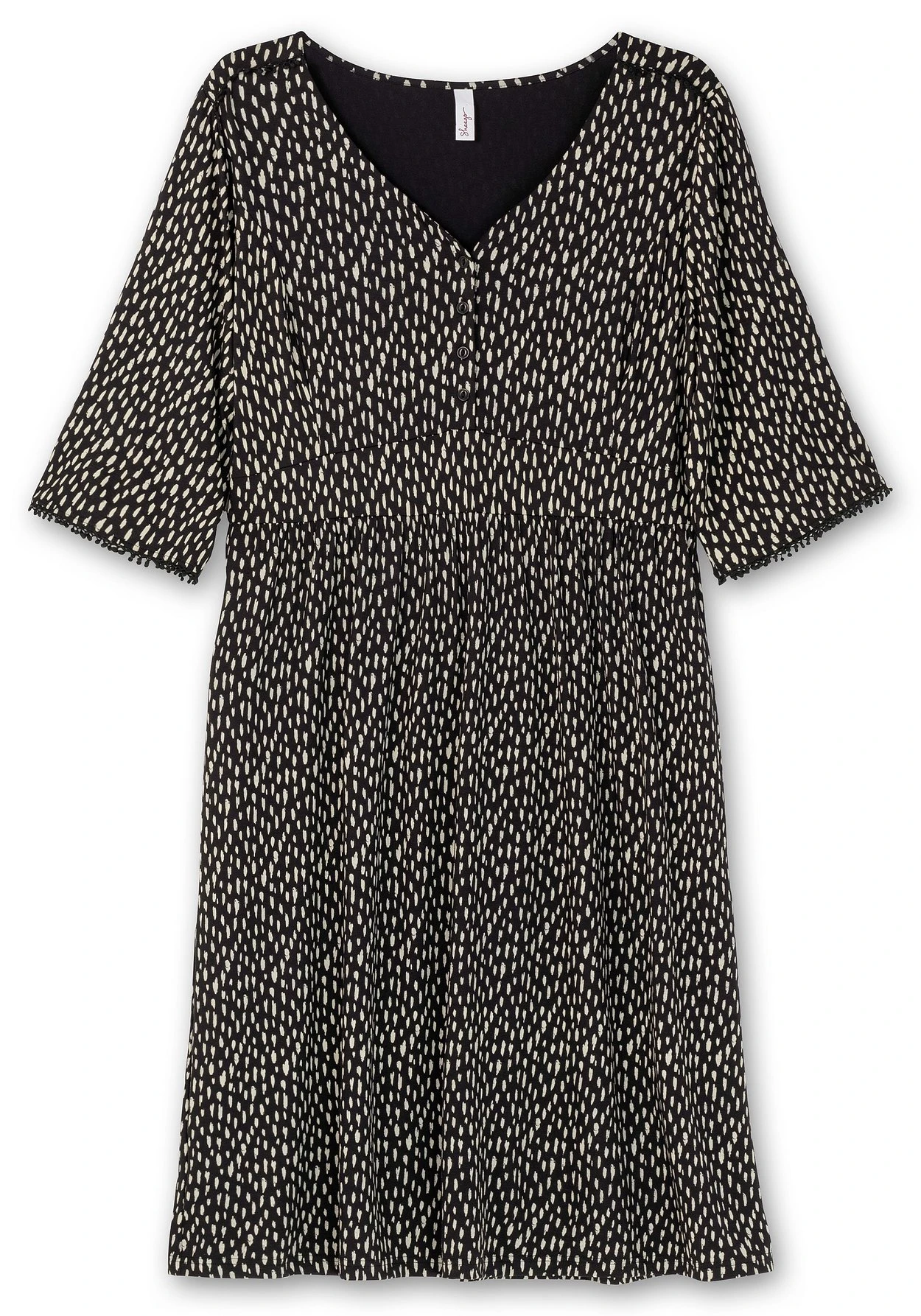 Sheego Jerseykleid In Petite-Passform, Mit Allovermuster 6 Sheego Jerseykleid In Petite-Passform, Mit Allovermuster – Bild 4