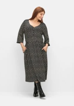 Sheego Jerseykleid In Petite-Passform, Mit Allovermuster