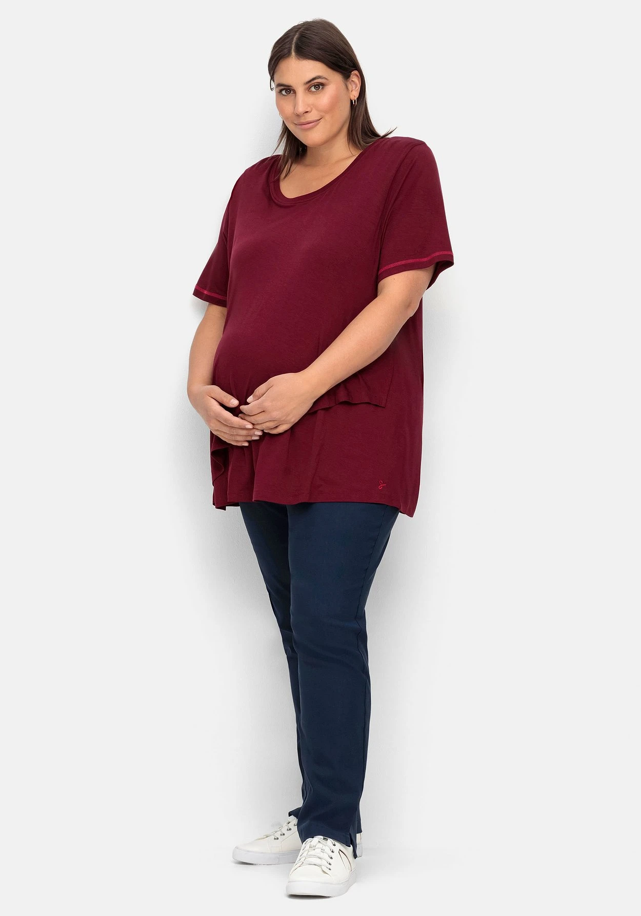 Sheego Umstandshose Aus Bengalin, In Schmaler Beinform 3 Sheego Umstandshose Aus Bengalin, In Schmaler Beinform