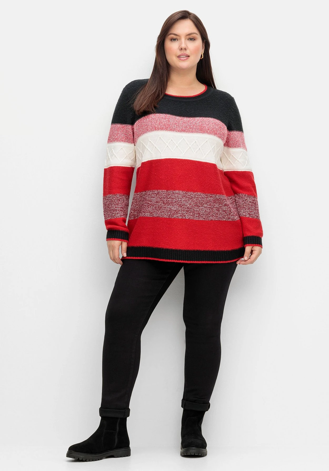 Sheego Pullover Mit Blockstreifen 6 Sheego Pullover Mit Blockstreifen – Bild 4