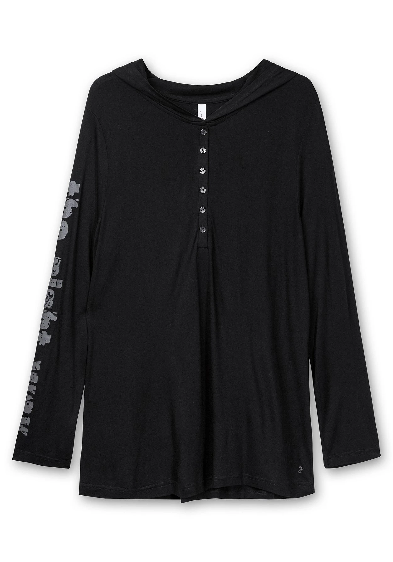 Sheego Langarmshirt Mit Kapuze Und Knopfleiste 5 Sheego Langarmshirt Mit Kapuze Und Knopfleiste – Bild 3