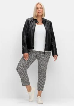 Sheego Schmale Bengalin-Hose In Anklelänge, Mit Karomuster