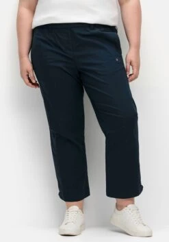 Sheego Popeline-Hose Mit Gummibund Und Riegel Am Saum -Sheego Verkaufsgeschäft 15005500035 04TX3 02 SH