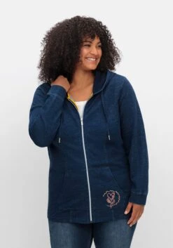 Sheego Sweatjacke Mit Kapuze, Im Denim-Look -Sheego Verkaufsgeschäft 15006600330 04WMW 02 SH