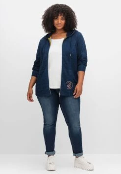 Sheego Sweatjacke Mit Kapuze, Im Denim-Look -Sheego Verkaufsgeschäft 15006600330 04WMX 02 SH
