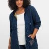 Sheego Sweatjacke Mit Kapuze, Im Denim-Look 1 Sheego Sweatjacke Mit Kapuze, Im Denim-Look -Sheego Verkaufsgeschäft 15006600330 04WMY 02 SH