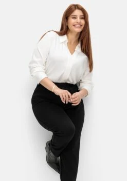 Sheego Leicht Glänzende Hemdbluse In Petite-Passform -Sheego Verkaufsgeschäft 15007900011 04UDK 02 SH