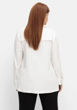 Sheego Leicht Glänzende Hemdbluse In Petite-Passform -Sheego Verkaufsgeschäft 15007900011 04UDO 02 SH