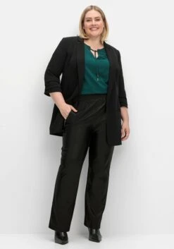 Sheego Gerade Hose Mit Stretchbund, Im Materialmix