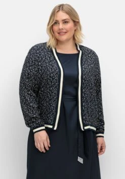 Sheego Verschlusslose Blousonjacke Mit Minimalprint