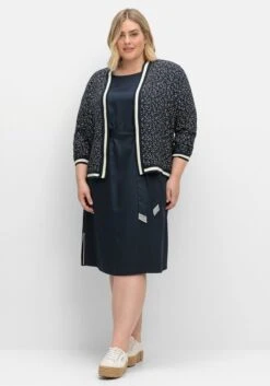 Sheego Verschlusslose Blousonjacke Mit Minimalprint -Sheego Verkaufsgeschäft 15010402119 04UC4 02 SH