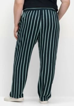 Sheego Gestreifte Hose Mit Gummibund, Fließende Qualität 11 Sheego Gestreifte Hose Mit Gummibund, Fließende Qualität -Sheego Verkaufsgeschäft 15010502038 04UA8 01 SH