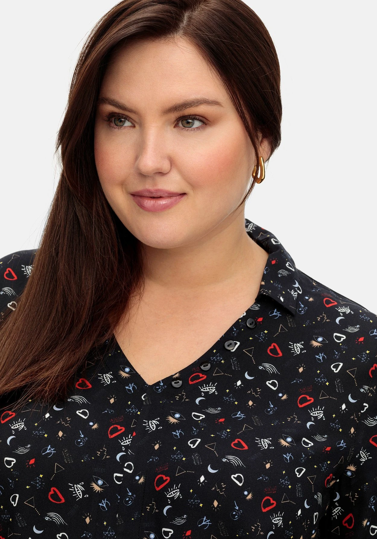 Sheego Tunika Mit Alloverprint Und Saum-Gummizug 7 Sheego Tunika Mit Alloverprint Und Saum-Gummizug – Bild 5