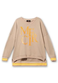 Sweatshirt Mit Frontdruck Und Ringelbündchen -Sheego Verkaufsgeschäft 15044800785 04WLK 00 SH